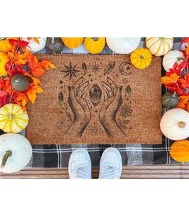 Crystals Inspirational Esoteric Mat