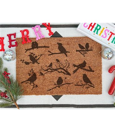 Winter Birds On Branch